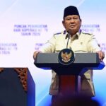 Presiden RI Prabowo Subianto saat berpidato dalam peringatan Hari Koperasi ke-79 di Indonesia Arena, Senayan, Jakarta, Minggu (12/7/2026). (Dok. Sekretariat Presiden)