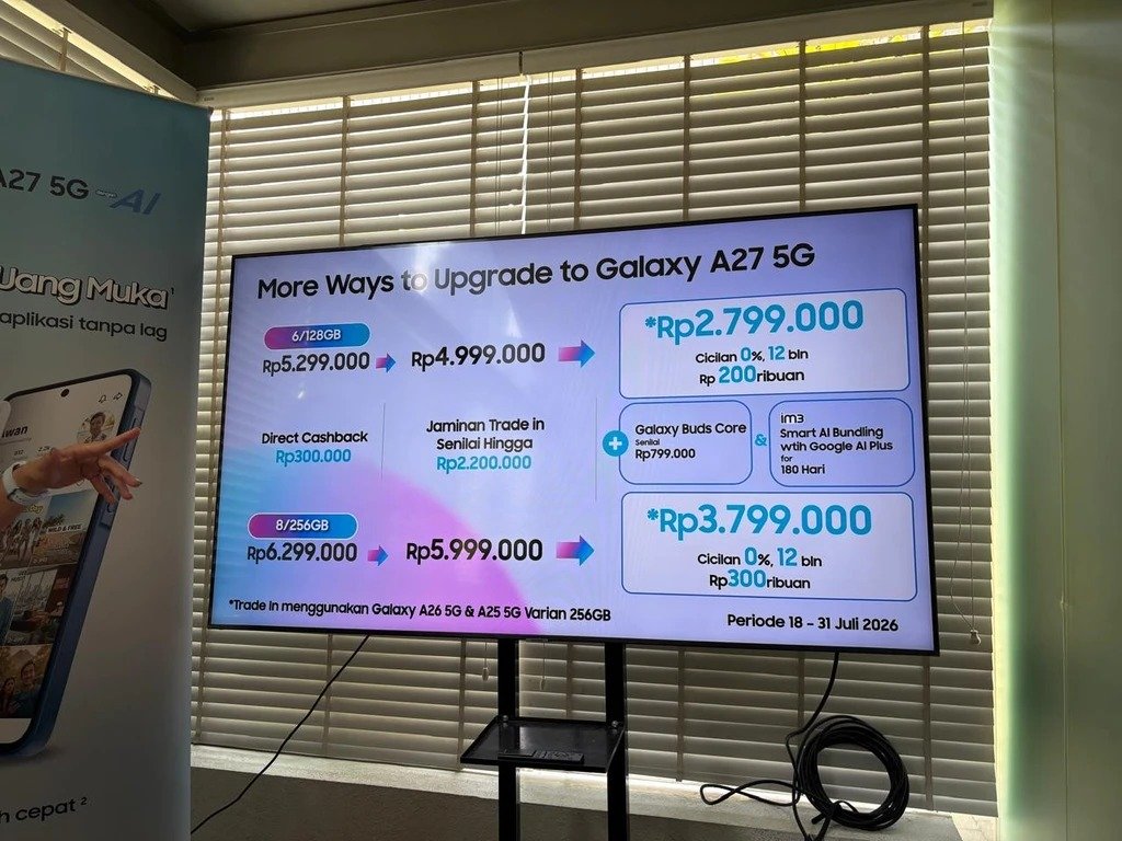 Hands-on Samsung Galaxy A27 5G di SCB, Jakarta. Foto: Thomas Bosco/kumparan.